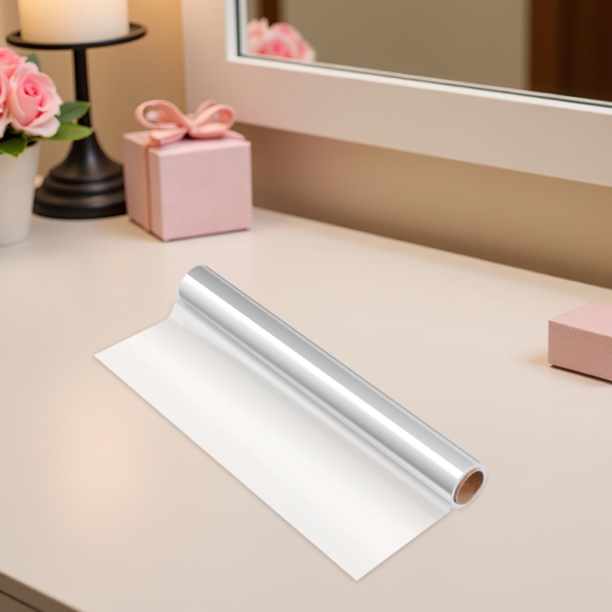 POPETPOP Transparente mit Elegantem Zellophanrolle X Blumensträuße 50m 50cm für Blumen Opp Look with Verpackung Professionellem Schonung der für Hochzeitsdekoration und