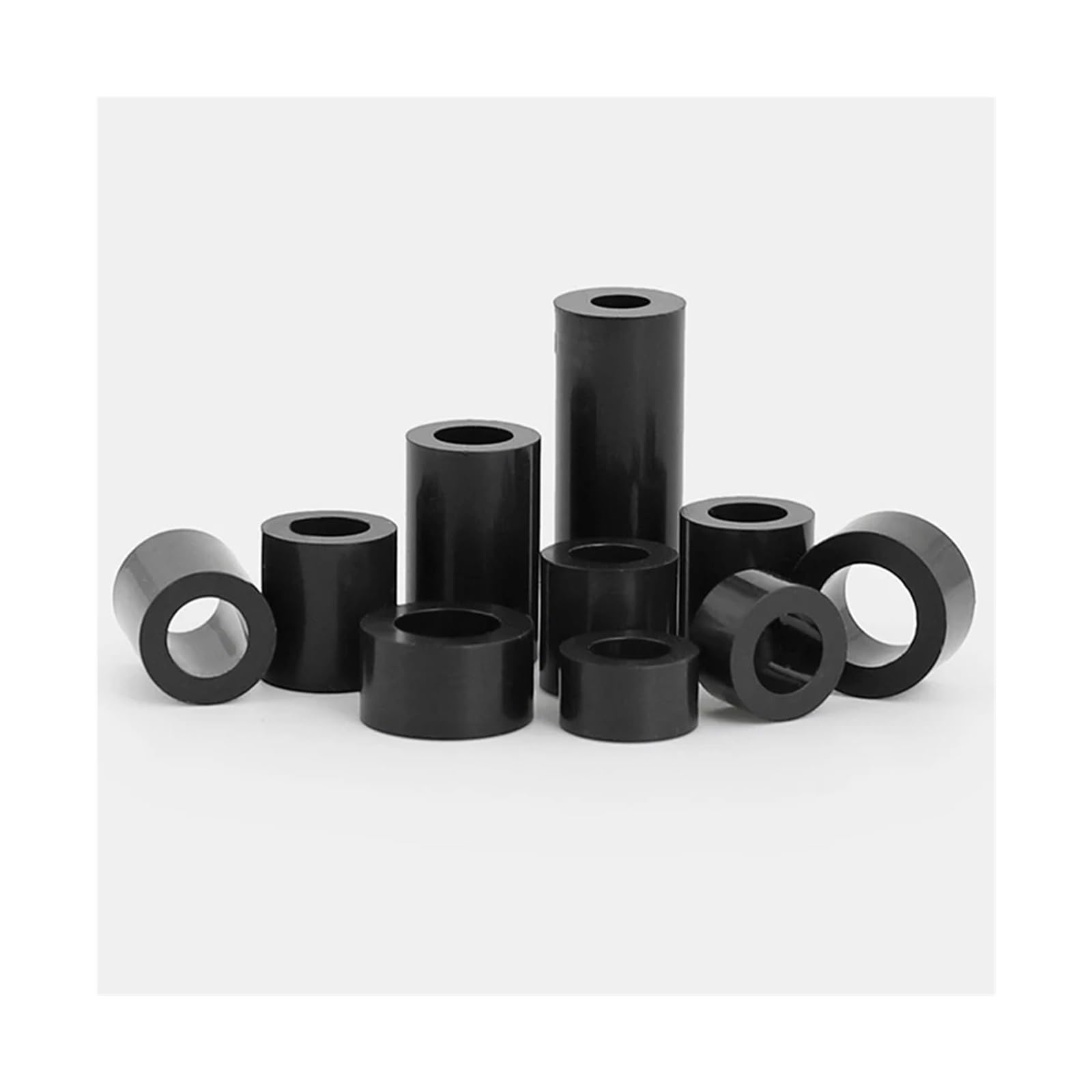 Entretoise en Plastique Douille Droite en Nylon， Entretoise Ronde Creuse en ABS M3 M4 M5 M6 M8, Blanc/Noir, rondelle Creuse, Longueur 2 à 25mm, 50 pièces(White,M3x15mm)