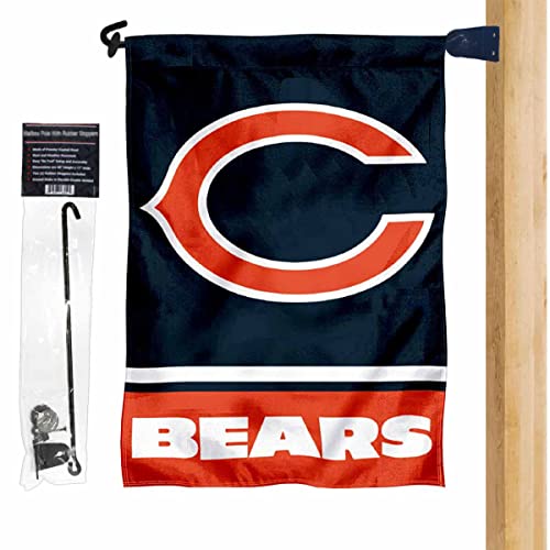 Drapeau de jardin Bears C Logo avec mât métallique haute résistance