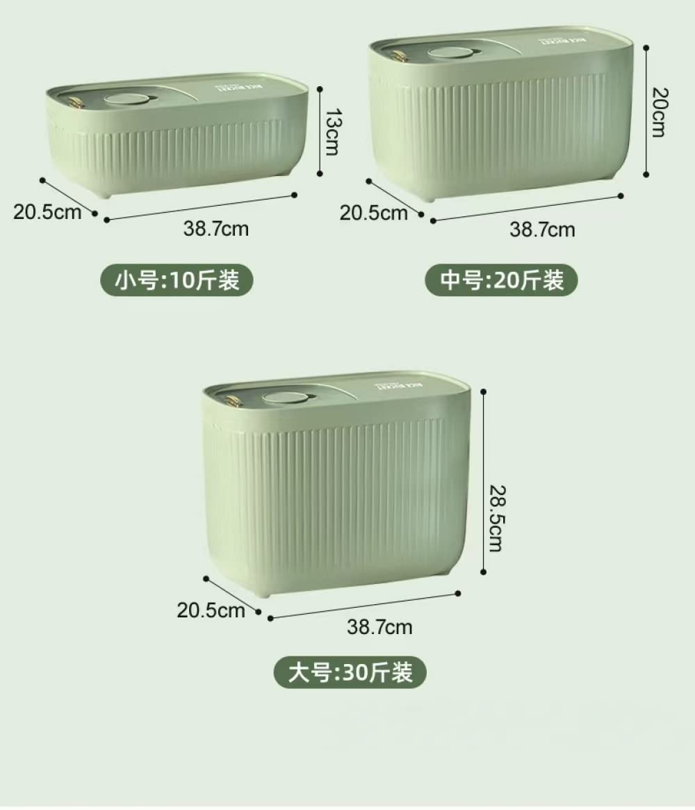 Contenedor de arroz dispensador de cereales, contenedor de alimentación de 15 kg, contenedor de alimentos secos, cubo de arroz sellado, apto para almacenar alimentos para gatos, comida
