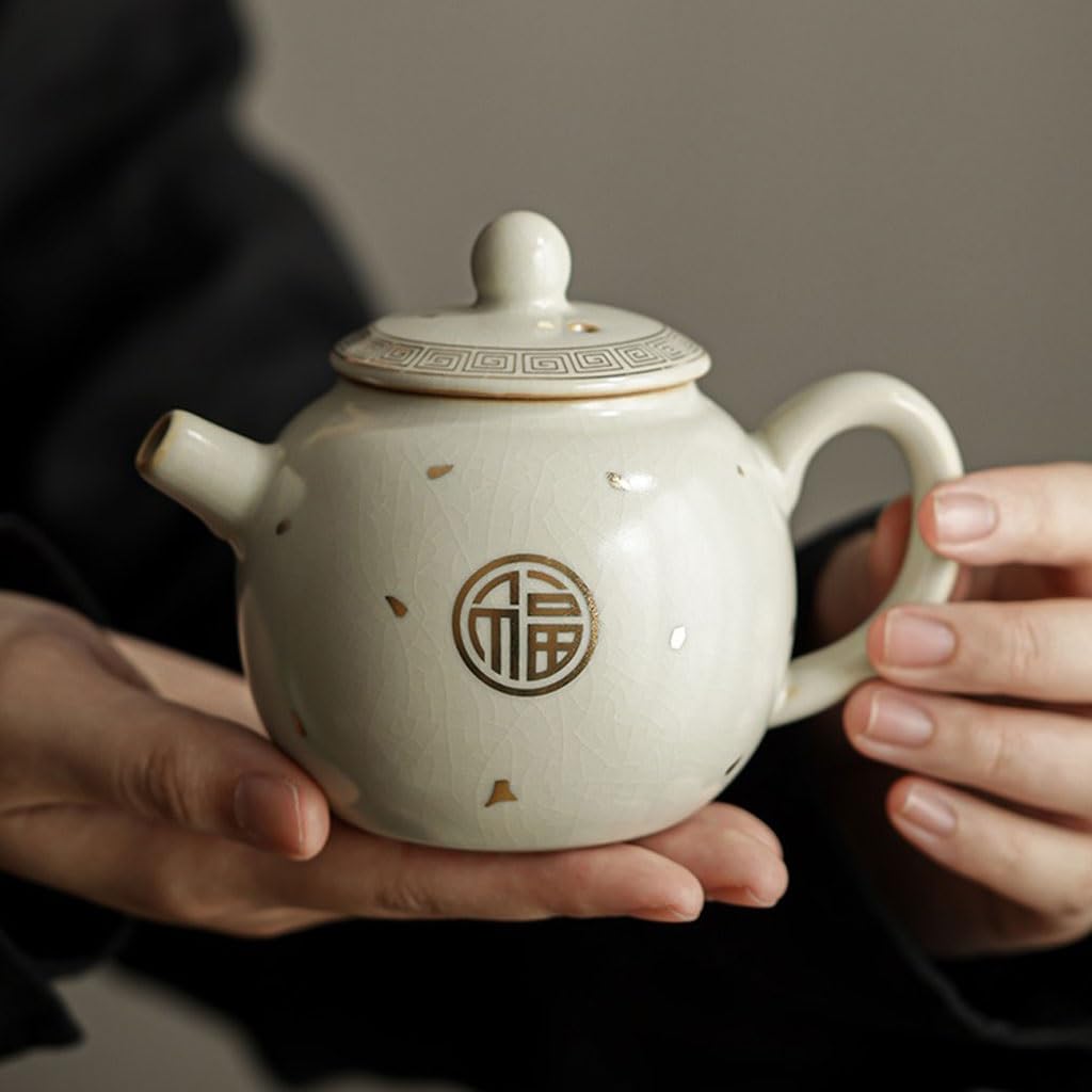 Tetera Tetera casera, juego de té de cerámica Kung Fu, tetera individual, exquisito juego de té de la tarde Retro Tetera