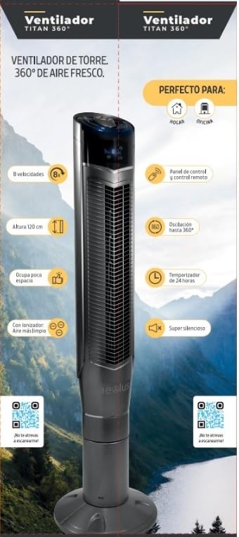 Recopilación de Ventilador de Torre Mytek - 5 favoritos. 42 VENTILADOR DE TORRE TITAN 360° DE OSILACIÓN, 8 VEL, MARCA AEOLUS