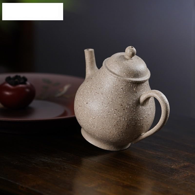 Teiere Teiere di Argilla Viola da 270 ml Pentola Fatta a Mano Minerale Grezzo Sabbia Grossa Giada Bianca Segmento Fango Bollitore Filtro Zisha Set da tè Teiere Caffettiera Teiera