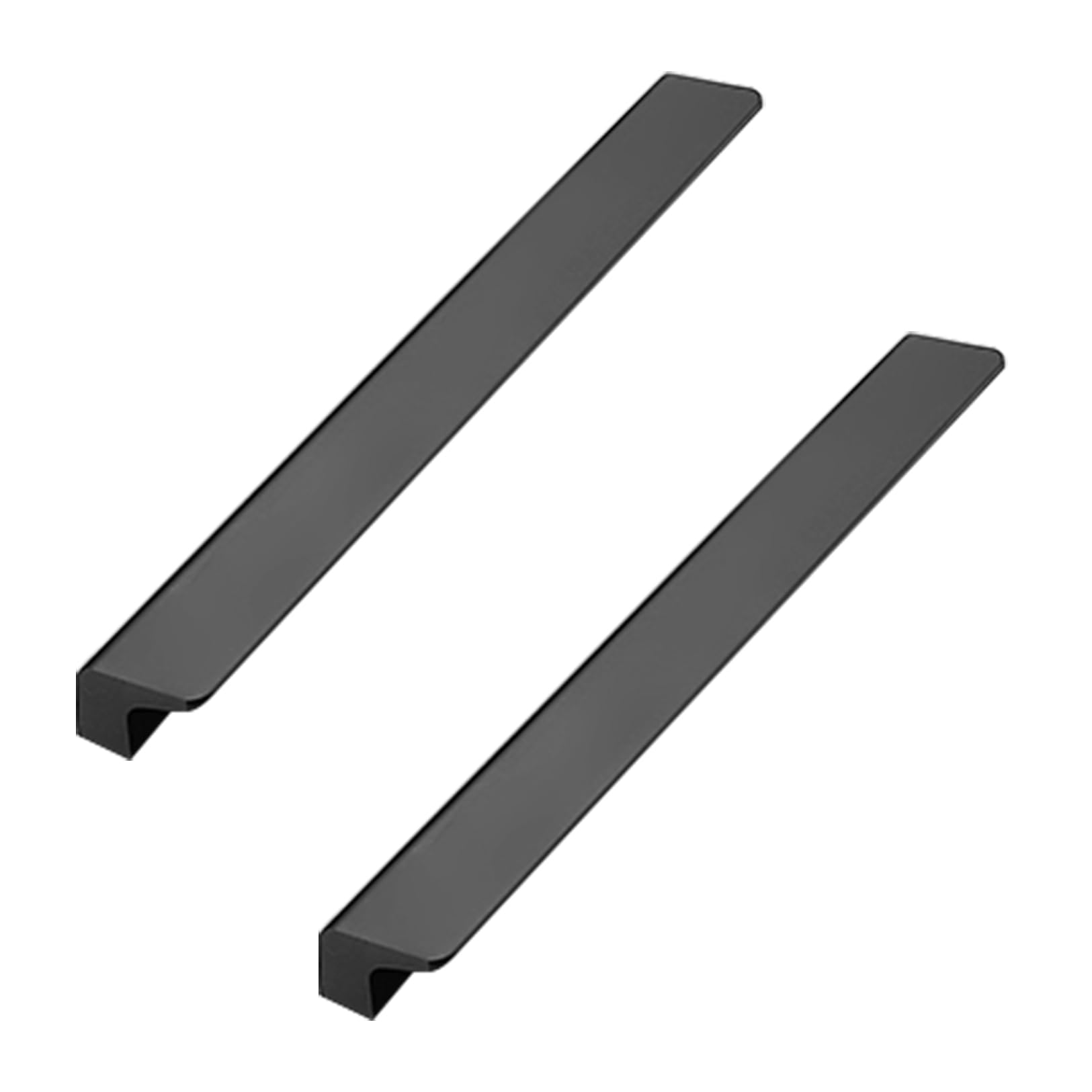 Poignées de porte de placard de cuisine en aluminium noir de 120mm