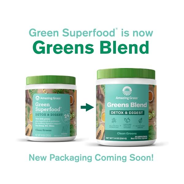 Amazing-Grass-Greens-Blend-Detox-Digest-Cleanse-with-Super-Greens-Powder-Digestive-Enzymes-Probiotics-Clean-Green-30-Servings-Packaging-May-Vary Amazing Grass Greens Blend Detox & Digest: Smoothie Mix, Cleanse with Super Greens Powder, Digestive Enzymes & Probiotics, Clean Green, 30 Servings (Packaging May Vary)