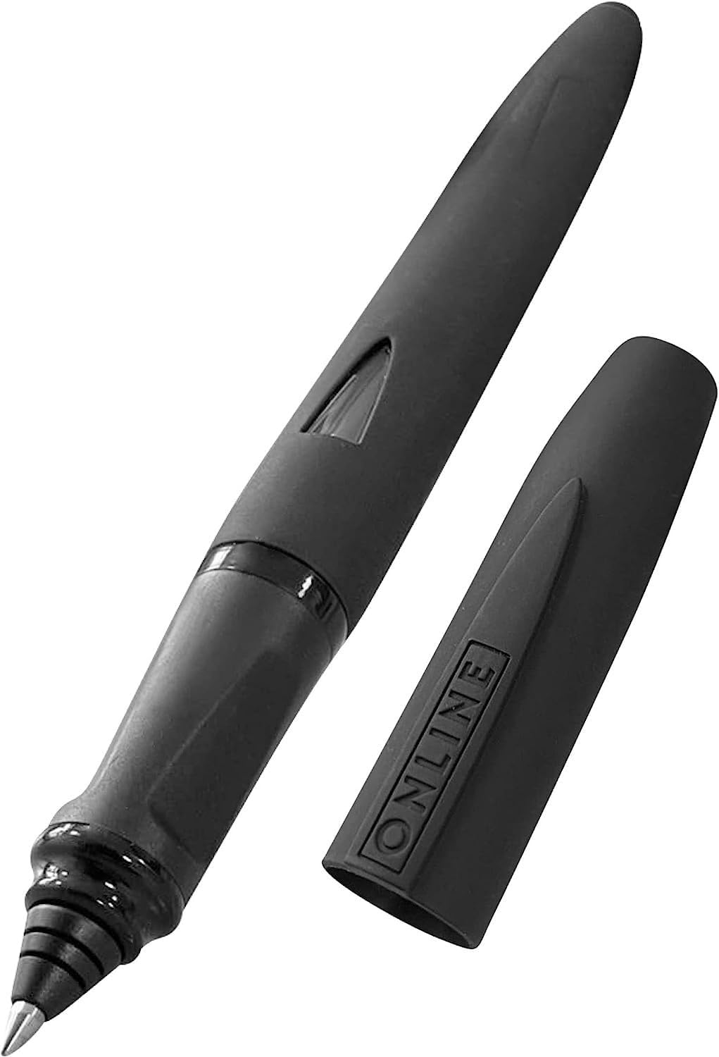 Online Rollerball Switch Expert Black, ink cartridge roller and touch pen,ergonomically shaped, for left- and right-handed,stylus tip for tablets & smartphones, multifunction-pen incl. cartridge blue