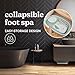 HoMedics Smart Space Elite Footbath with Heat Boost, Collapsible, Invigorating Bubble Massage, 3 Pedicure Attachments, Safe to Use Bath Salts, Patented Safety-Lock System, Ergonomic
