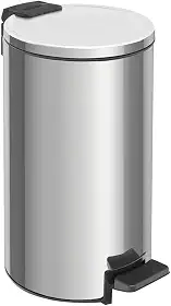 Lixeira com Pedal Tramontina Loop em Aço Inox com Acabamento Polido e Balde Interno 5 L