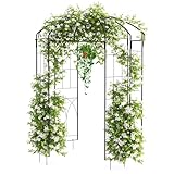 8.8 FT Metal Garden Arbor - Black Birdcage Wedding Arch for Outdoor Ceremony, Party - Steel Pergola Pavilion for Climbing Plants, Patio, Backyard Decor
