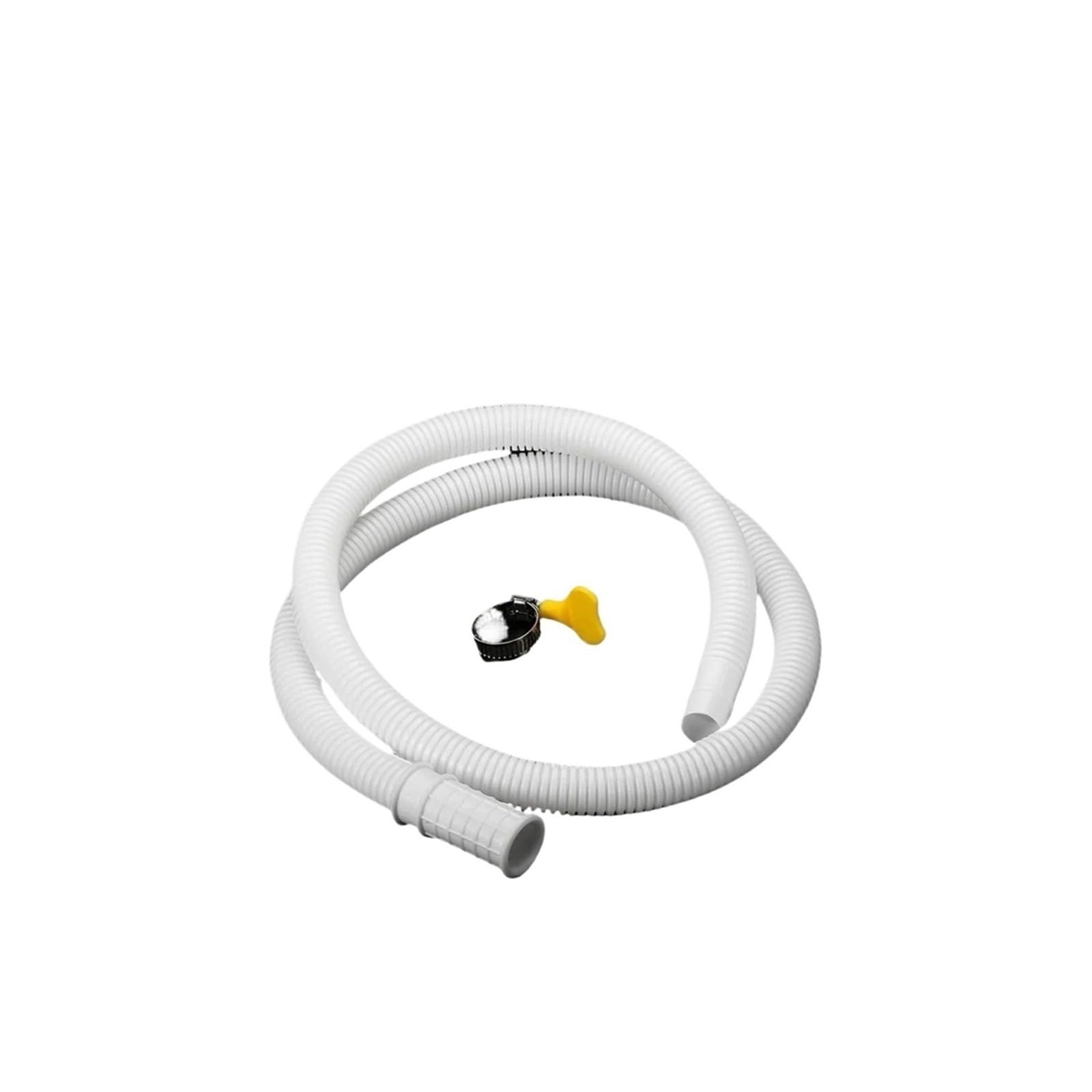 Genterun 2Pcs 3M Washer Drain Hose,Compatible For Universal, 1-5M Thickened White Plastic Air Conditioner Drain Hose Washing Machine Tube(2Pcs 3M)