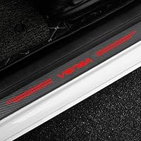 4Pcs Auto Türschwellerschutz Carbon Fiber Für KIA Venga Anti-Scratch Pedal Strips Kick Plates Styling Zubehör Mit Film Scraper (Rot) 4Pcs Auto Türschwellerschutz Carbon Fiber Für KIA Venga Anti-Scratch Pedal Strips Kick Plates Styling Zubehör Mit Film Scraper (Rot)
