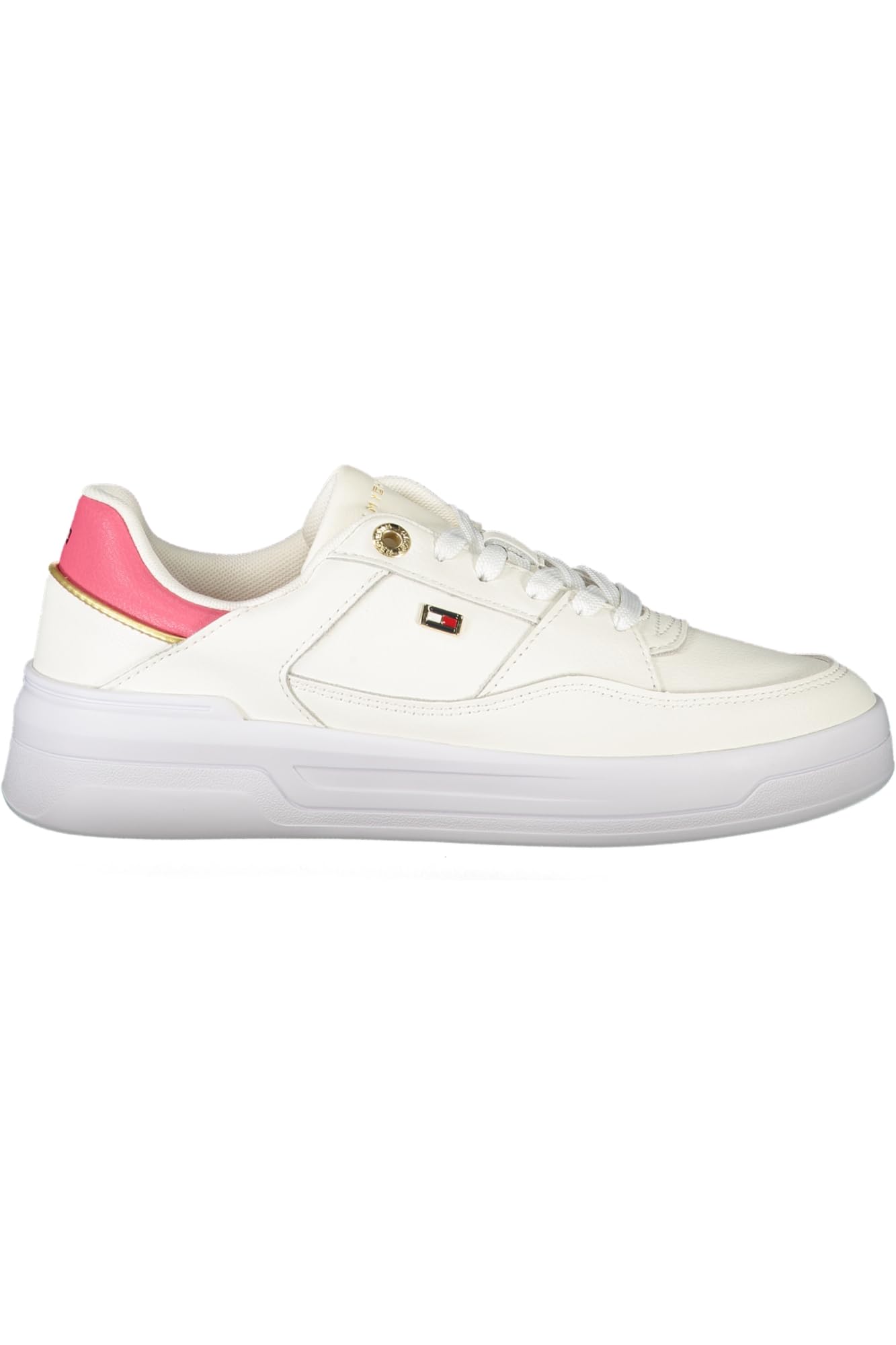 Tommy Hilfiger Women's White Polyester Trainers Modern Style Comfort - Sneakers - 5 Uk- Shoes