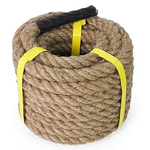 Aoneky Natural Jute Rope – 14/16/ 20/25 /30/40/50mm Heavy Duty Twisted Hemp Rope for Crafts Nautical, Cat Scratching Post, Climbing, Hammock – Decking Garden Rope for Decorate (25mm / 15m)