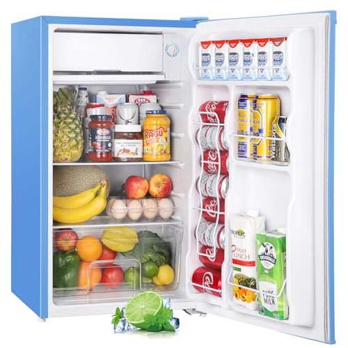 Upstreman 3.2 Cu.Ft Mini Fridge with Freezer, Single Door Mini
