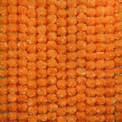5Pcs Marigold Garland for Decoration 5 Feet Artificial Marigold Flowers