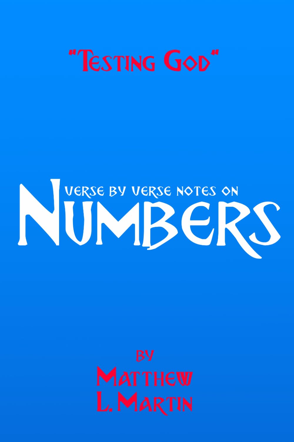 TESTING GOD: verse by verse notes on Numbers (Verse by Verse notes on the Bible)