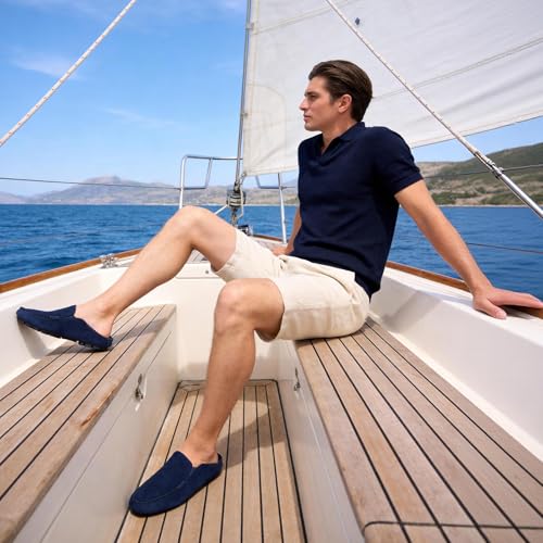 Image of Go Tour Handmade Mens Casual Loafers Moccasins Slip On Driving Shoes