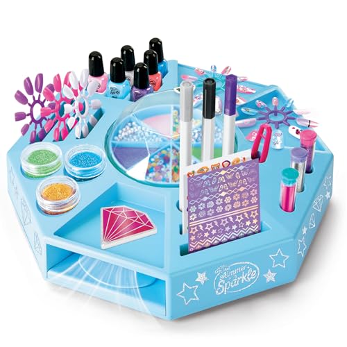 CRA-Z-Art Shimmer N Sparkle Studio de Nail Art Tout-en-Un avec Plateau tournant à 360° et Compartiments de Rangement Inclus Vernis à Ongles Autocollants – vue 3