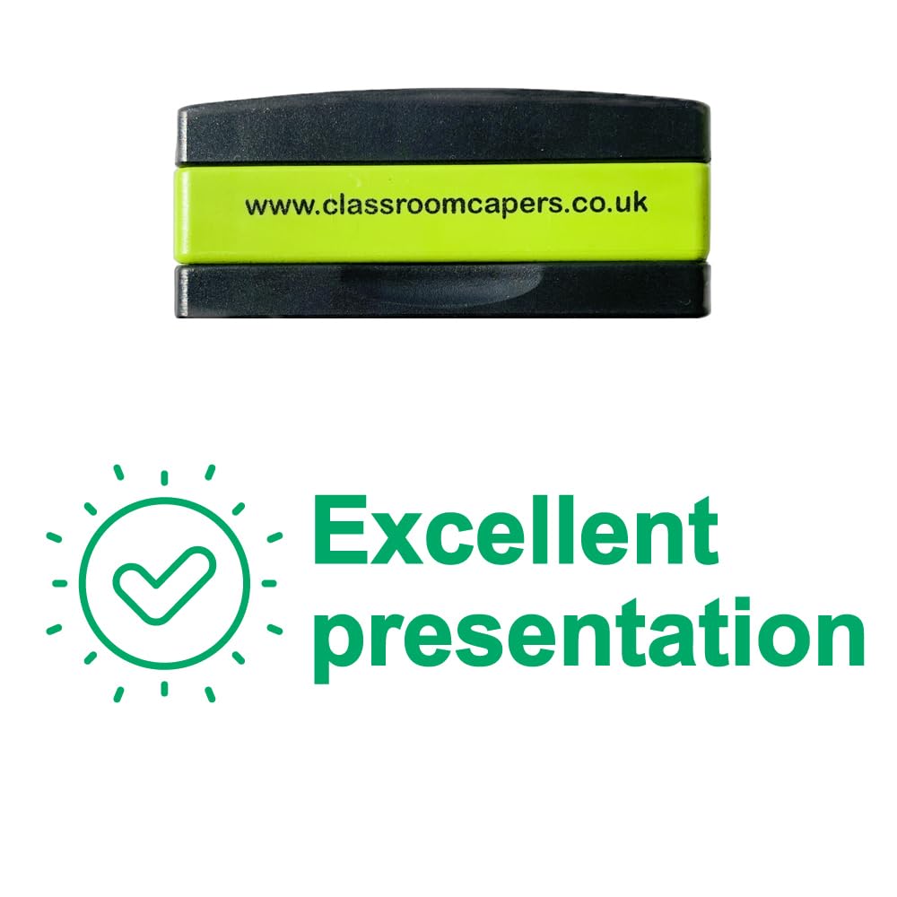 Excellent presentation Pick 'n' Mix Layered Stakz Teacher Stamp. Green ink