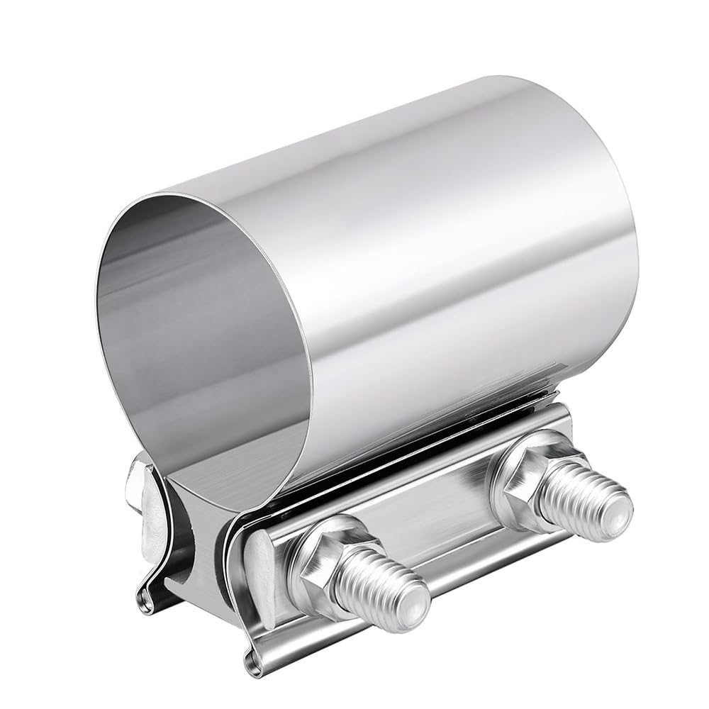 ZBCUSRAF Car Modified Exhaust Pipe Diameter Reducer Throat Clamp Pipe Clamp Pipe Clamp Stainless Steel Cassette Clamp,2 inch