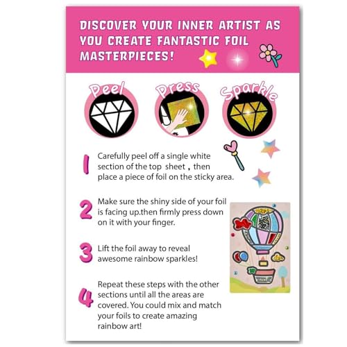Image of TINY TOYS CO Paper Diy Art & Craft Kits For Boys /Girls 4-8Years Old Mess Free No Gue, No Scissors Art Kits, Fun Activity Drawing For Child (Foil Art Kit, Multicolour)