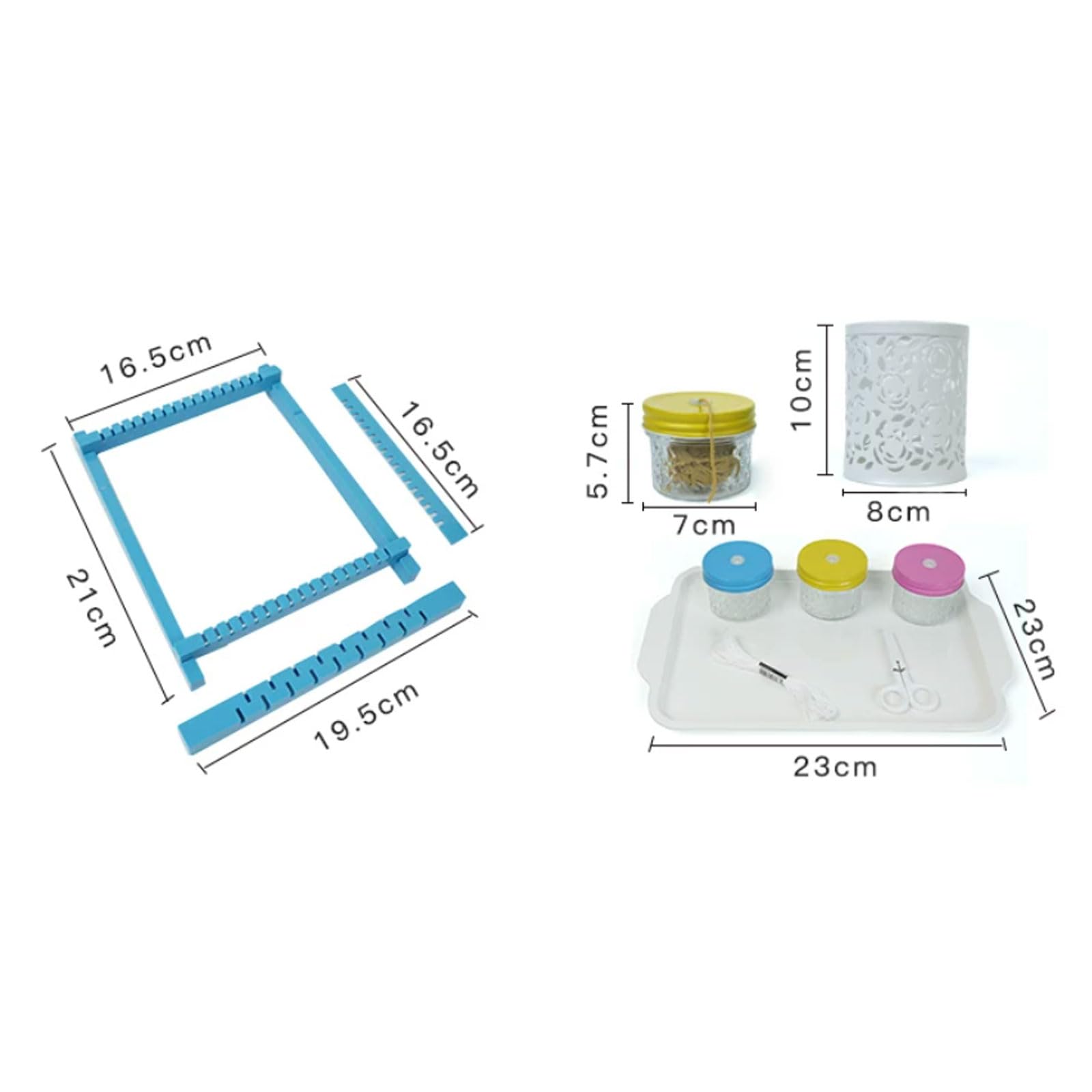 Montessori Kinder Mini Webstuhl-Set - DIY Handstrickspielzeug mit Garn & Werkzeugen Praktisches Lebens-Set Pädagogisches Bastelset