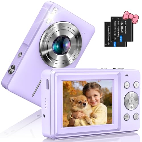 Cámara de Fotos Digital 1080P 44 MP cámara de Fotos con Zoom Digital de 16 x cámara compacta portátil Vlogging cámara Digital para niños Adolescentes Principiantes