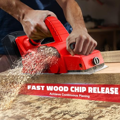 MtiolHig 30000 CPM Cordless Handheld Planer Compatible with Milwaukee 18V Battery (Tool Only) 3-1/4 Inch Electric Planer - Power Hand Wood Planer for Woodworking, Carpentry, and Home DIY by MtiolHig - Image 8