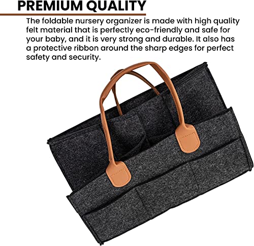 Image of BAYBEE Stylish & Modern Diaper Bag for Mothers for Travel | Large Capacity Storage Diaper Bag | Strong & Sturdy Baby Organizer Storage | Portable & Travel Friendly Diapers Caddy Organizer (Black)