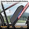 Funhang Electric Bike for Adults, Peak 1000W Ebike, 25MPH 60Miles Electric Mountain Bike, 26" Fat Tire Adult Electric Bicycle with 48V 13AH Battery, Rear Rack, 7 Speed, Front Suspension, Turn Signal #2