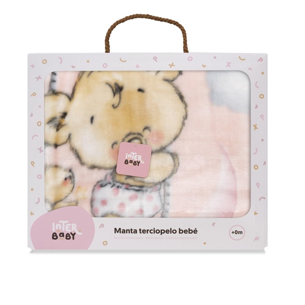 Danielstore Bebe Manta para bebé Manta Cuna 110 x 140 cm. Manta Bebé Recien Nacido Tacto Terciopelo Manta Multiusos Confortable Suave, Mullida y Universal Color Rosa
