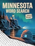 Word search Book for Minnesota State | Large Print Gift | Word Find Book For Adults, Seniors And Teens | Brain Training Book: Test Your Knowledge of ... Fun and Challenging Puzzle Games! (50 states)