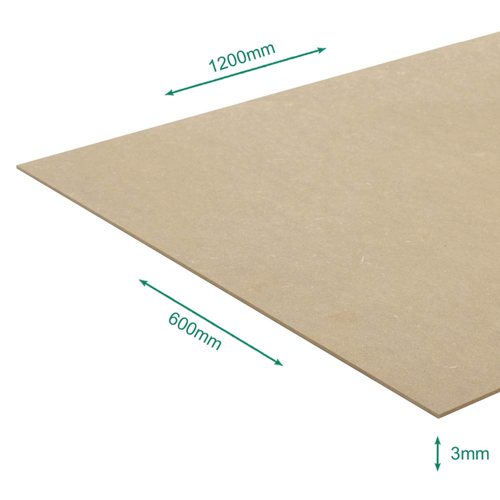 Panneau HDF 1200 x 400 x 3 mm FSC mixte 70% 1 face lisse
