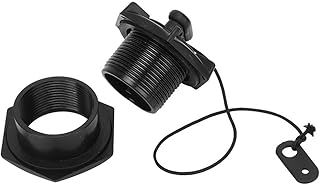 Cerlingwee Kayak Drain Valve, Black Drain Valve, 1PCS 67g Inflatable Dinghy Drain Valve, Hex Drain Valve, Durable Inflatable Dinghy for Yacht Fishing Boat Kayak Canoe