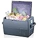 Produktbild 45l Auto Kühlbox -20°C~+10°C Kompressor Kühlschrank, Große Kapazität, Elektrische Kühlbox, 12/24V DC und 100-240V AC, für Outdoor, Fahrzeug, Camping, Reisen, Haus (45L), Grau