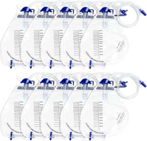 Bolsas de orina antirreflujo que evitan fugas en la cama con tubo flexible de 48"
