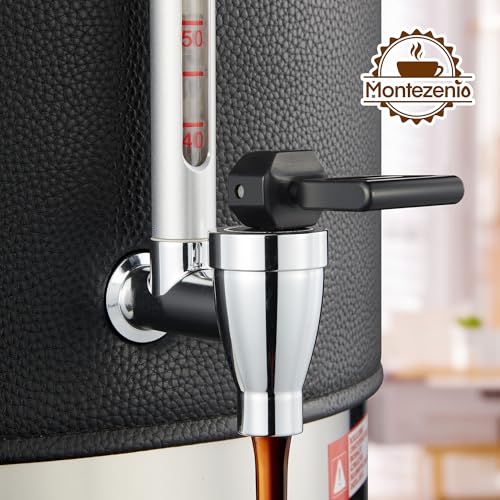 100 Cup Commercial Coffee Urn with Temp Control, 1500W Extra Large Coffee Maker Double Insulated 304 Stainless Steel Coffee Dispenser Hot Water Urn with for Home Party Office Catering, 15L/4 Gallon