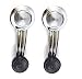 PT Auto Warehouse GM-1068MA-P - Inside Interior Inner Window Crank Handle, Black/Chrome - Left/Right Pair