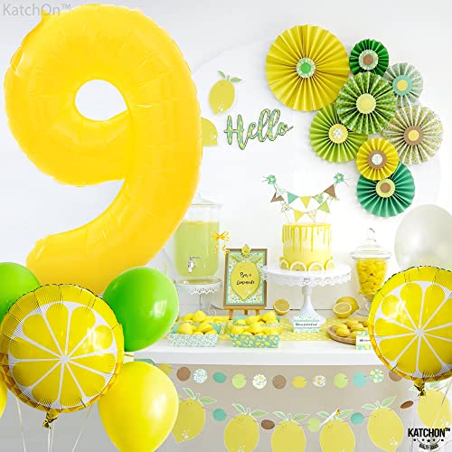 Image of KatchOn Yellow 9 Number Balloon 40 Inch