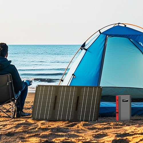 100W Portable Solar Power Station with Foldable 40W Solar Panel, 65W 110V Portable Power Bank with AC Outlet for Home Use Outdoor Adventure - Image 6