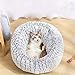 AcornPets B-142 Premium Large Size Grey Donut Cats Sofa Round Warm Cuddler...