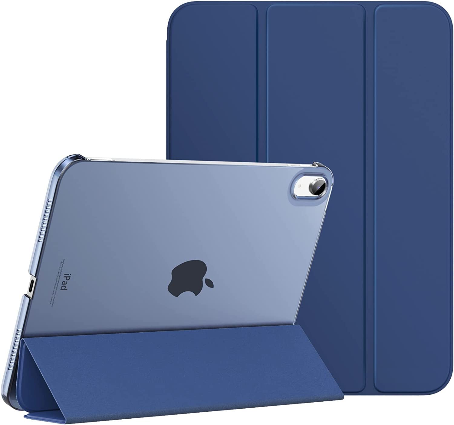 MOCA Case for iPad (A16) 11th Generation 11 Inch 2025 10th Generation 2022 iPad 10.9 Inch Slim Stand Hard Shell Back Protective Smart Cover for 10.9” iPad 10th 2022 Release A2696 A2757 A2777 (Navy)