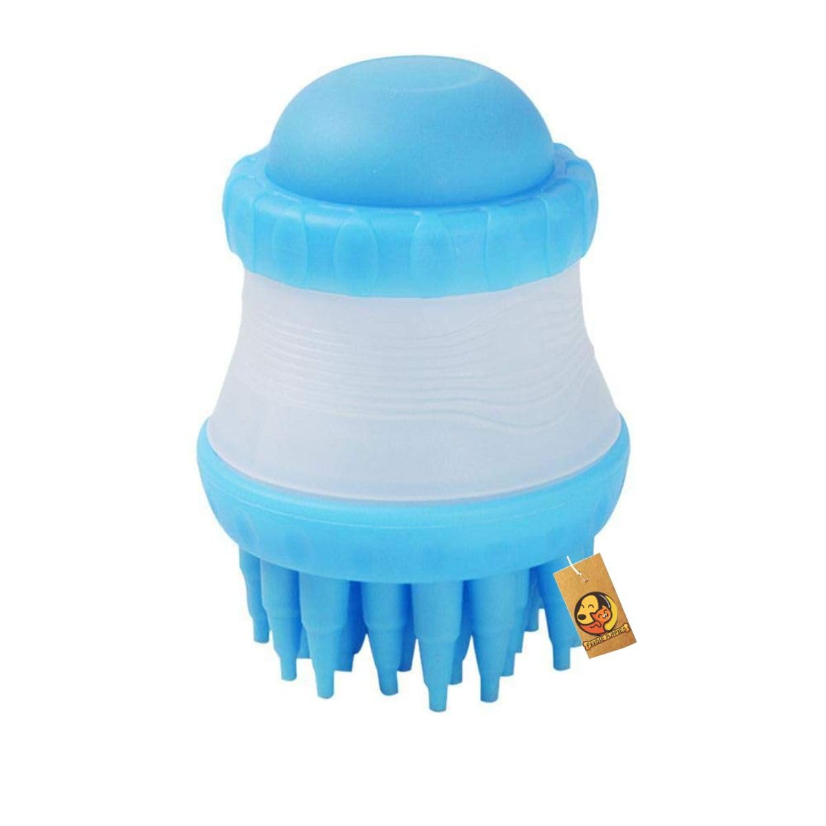Foodie Puppies Pets Bath Massager Silicone Shampoo Dispenser Shower Brush Scrubber with Removable Washing Comb with Built-in Shampoo Reservoir for Dogs and Cats - Color May Vary with Free Key Ring (B07JGJBDJ3) Amazon Price History, Amazon Price Tracker