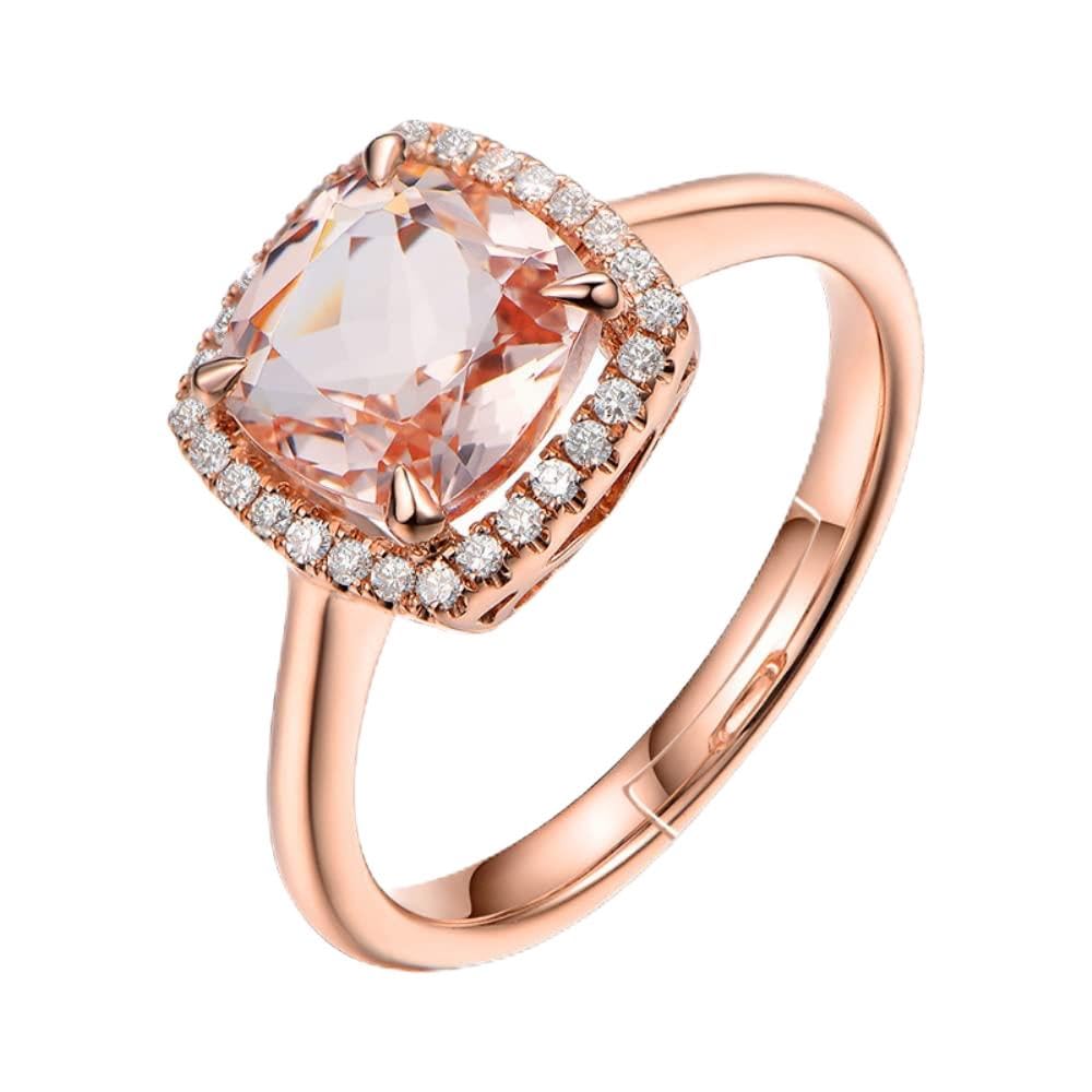 Bague zircon AAA carrée le cadeau parfait en argent ajustable - 6