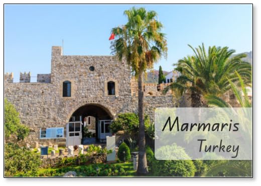 Marmaris Turkey. Illustrative Editorial. The Old Fortress Is The Main Attraction of The City Fridge Magnet