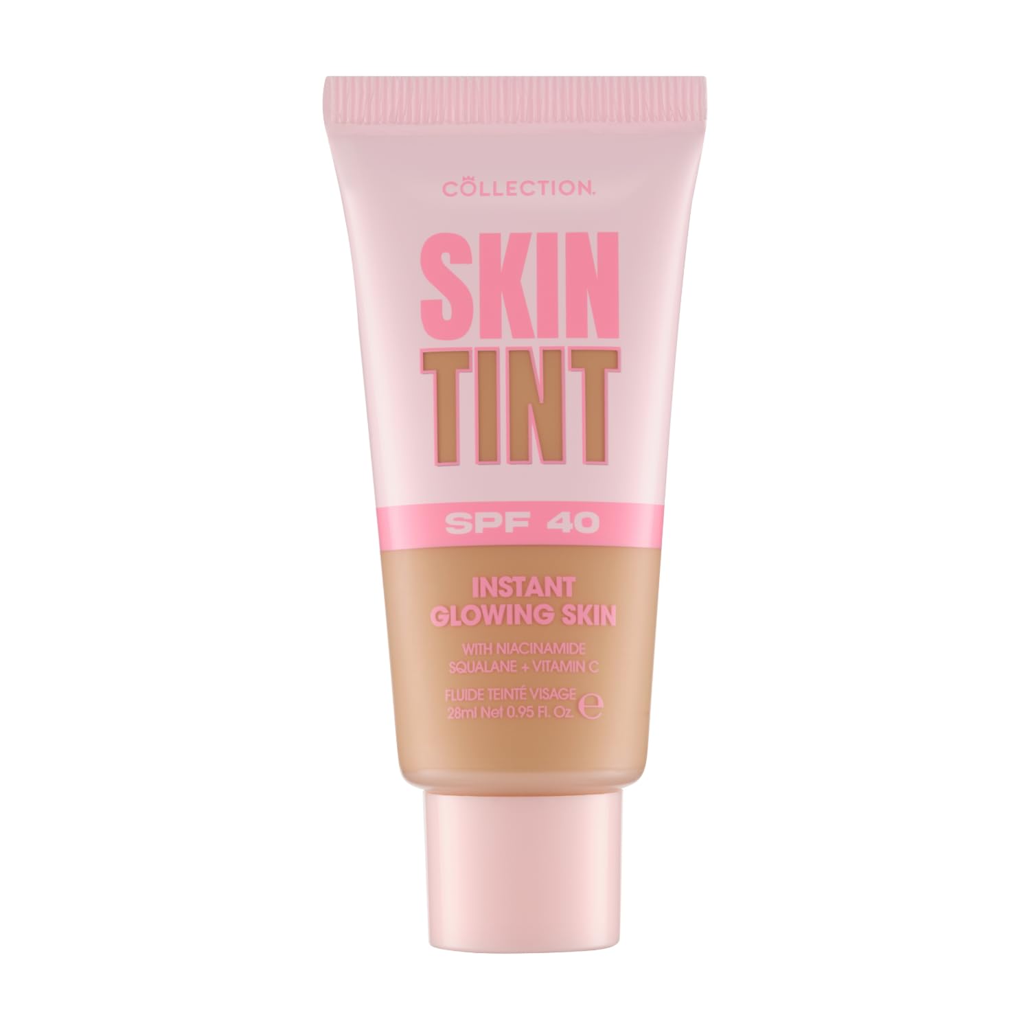 Collection Cosmetics Skin Tint, Skincare-Infused Makeup, Hydrating and Brightening, Lightweight Formula, Contains SPF 40, 28ml, Medium