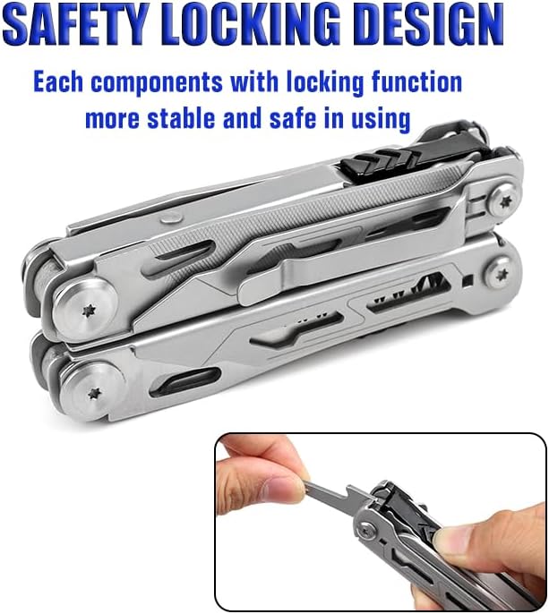 Miniatura 2 de Alicates multiherramienta 28 en 1 el mejor compañero de supervivencia y reparación para camping, senderismo y tareas diarias