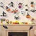 Halloween Party Decorations Hanging Swirl, 18 PCS Hanging Halloween Streamers Ceiling Decorations, Bat Pumpkin Spider Ghost Witch Swirl Decorations for Indoor Outdoor Office Classroom Party Supplies