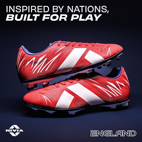 Image of Nivia Country Color WC Football Studs for Men, Firm Ground Football Shoes with Duofoam Cushioning, TPU Stud Outsole, 3D TPU Upper, Football Boots with Nylon Mid Shank Support