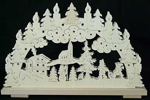Petite voûte de Noël avec bougies en bois pour illuminer un intérieur sombre